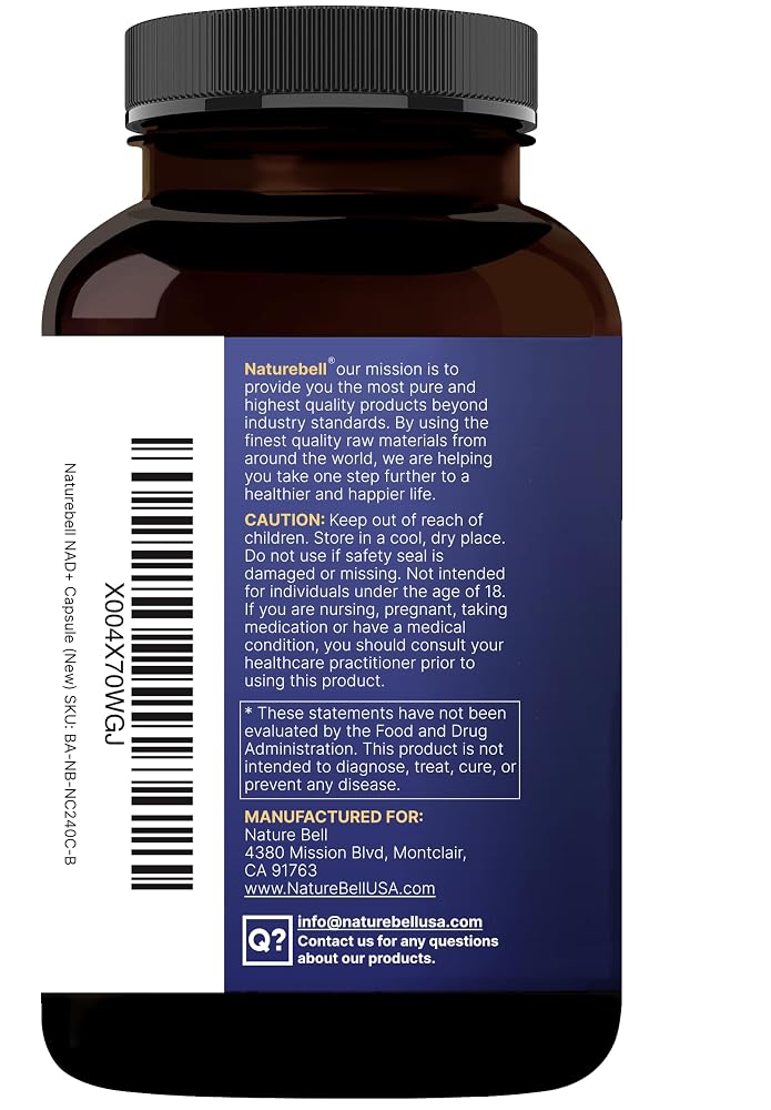 NatureBell NAD+ 11-in-1 Complex 1,500 mg - 240 Vegetarian Capsules - image 8