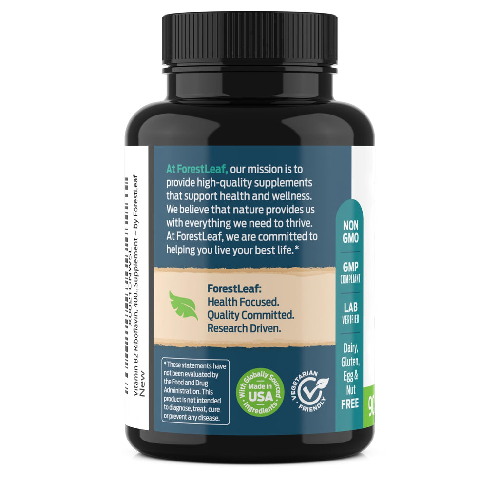 ForestLeaf Vitamin B2 Riboflavin 400mg - Energy