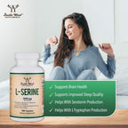 Double Wood Supplements L-Serine 2,000mg Memory & Clarity Support - 180 Capsules - image 5