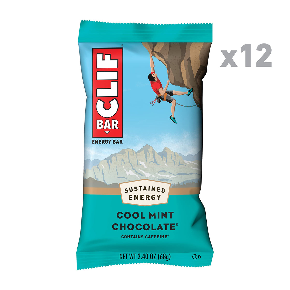 CLIF Bar Cool Mint Chocolate Energy Bars with Caffeine - 12 Count - image 2