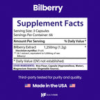 Healthfare Bilberry Extract Extra Strength - 200 Vegan Capsules - image 3