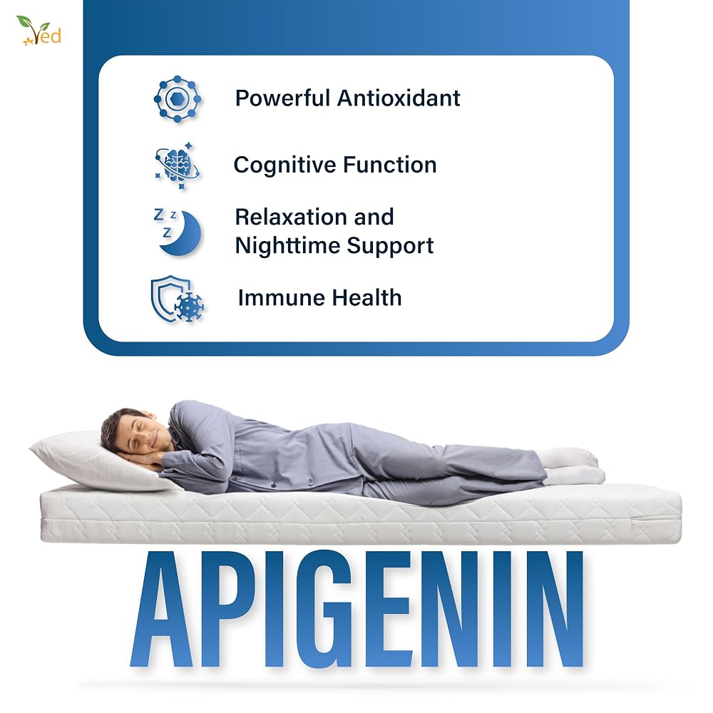 Ved Apigenin 50mg Sleep & Relaxation Support - 90 Capsules - image 5