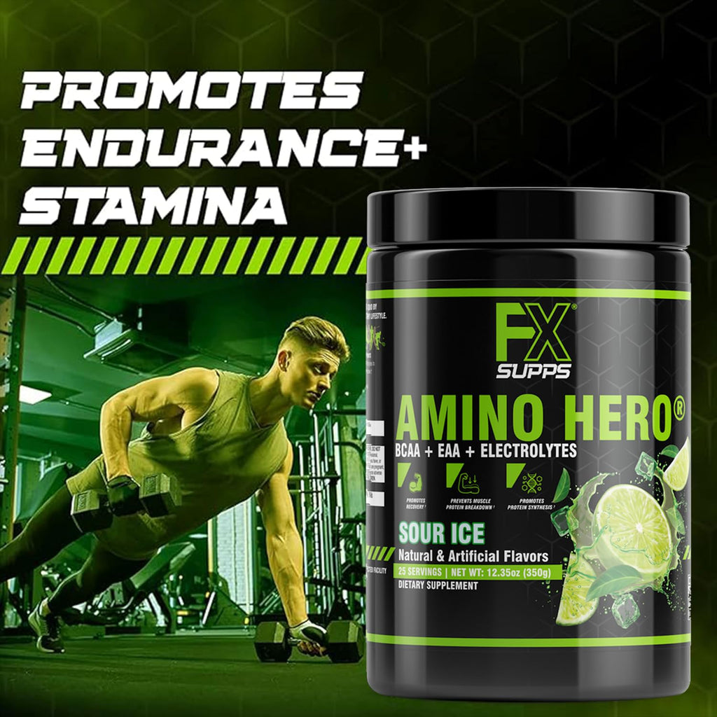 FXSUPPS Amino Hero Sour Ice Post-Workout Recovery Powder - 2 Pack - image 4