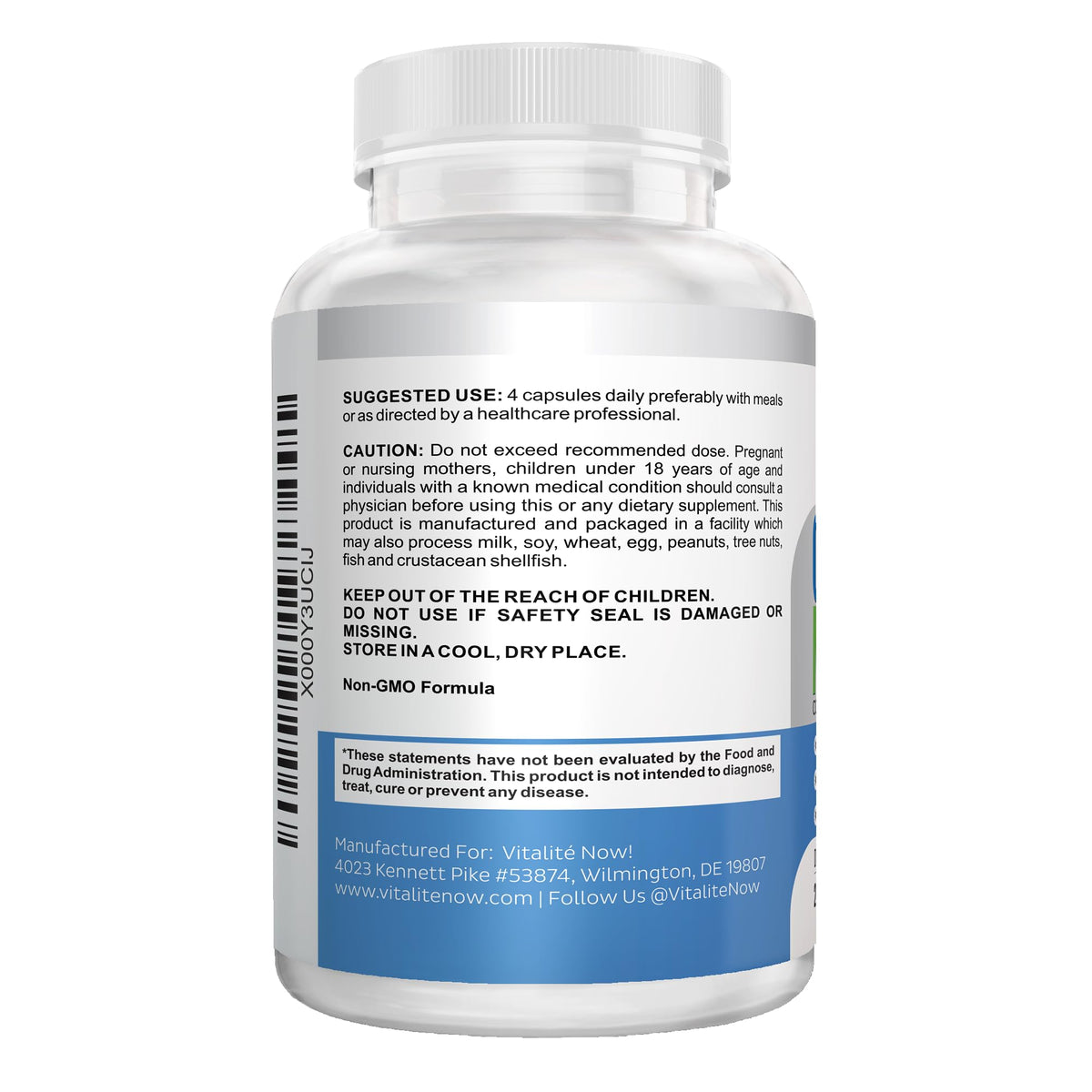 Vitalité Now! Calcium Magnesium Supplement 1000mg with Vitamin D - 240 Capsules - image 4