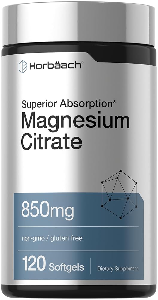 Horbäach Magnesium Citrate 850mg - 120 Softgels