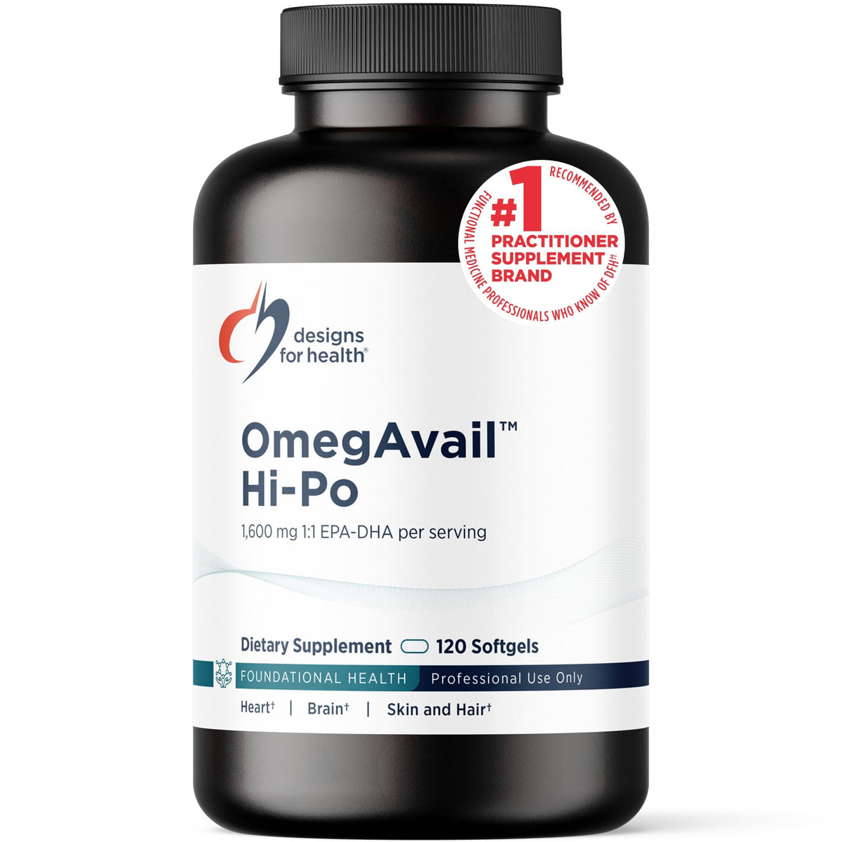 Designs for Health OmegAvail Hi-Po Omega-3 Fish Oil - 1600mg EPA/DHA