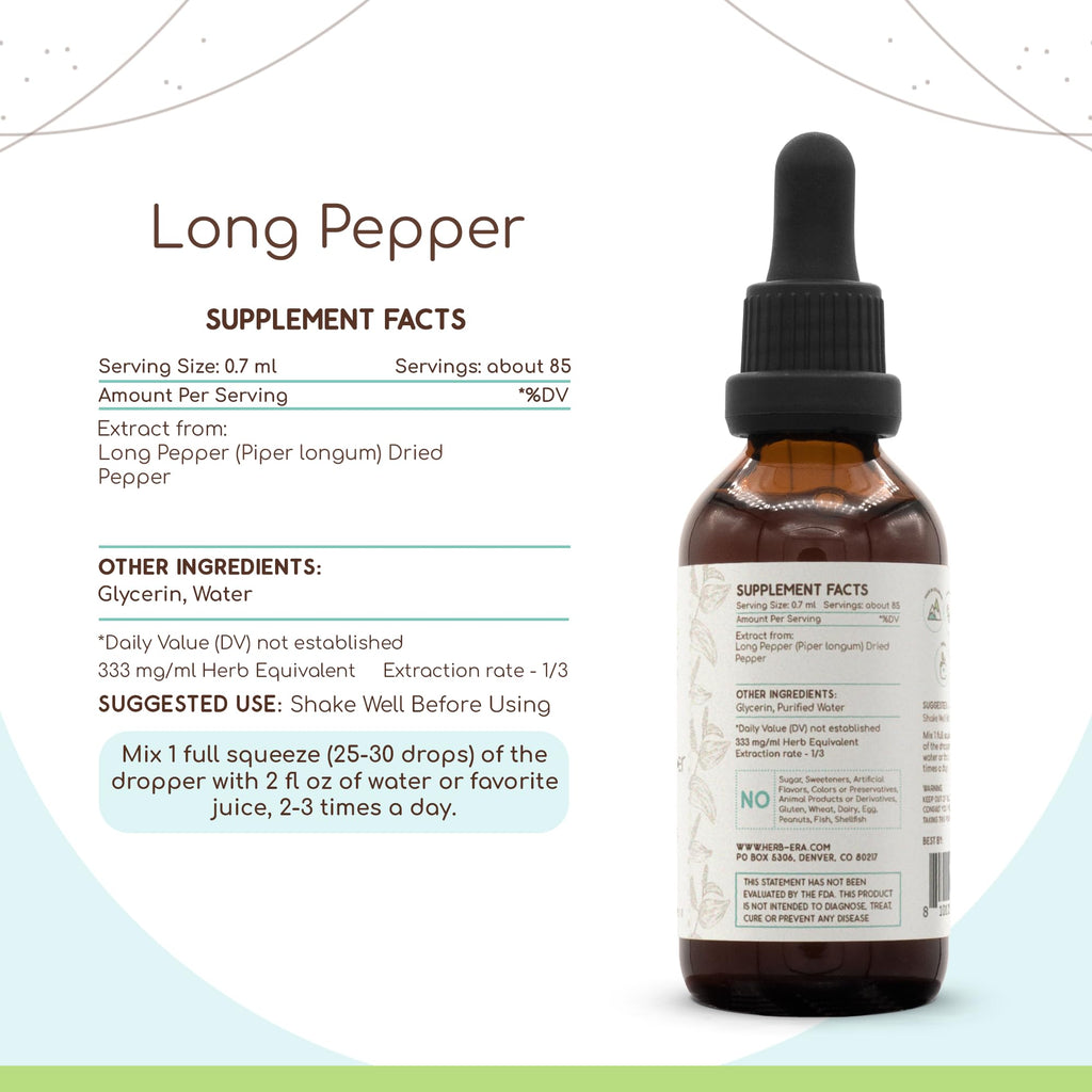 HerbEra Long Pepper Alcohol-Free Herbal Extract Tincture