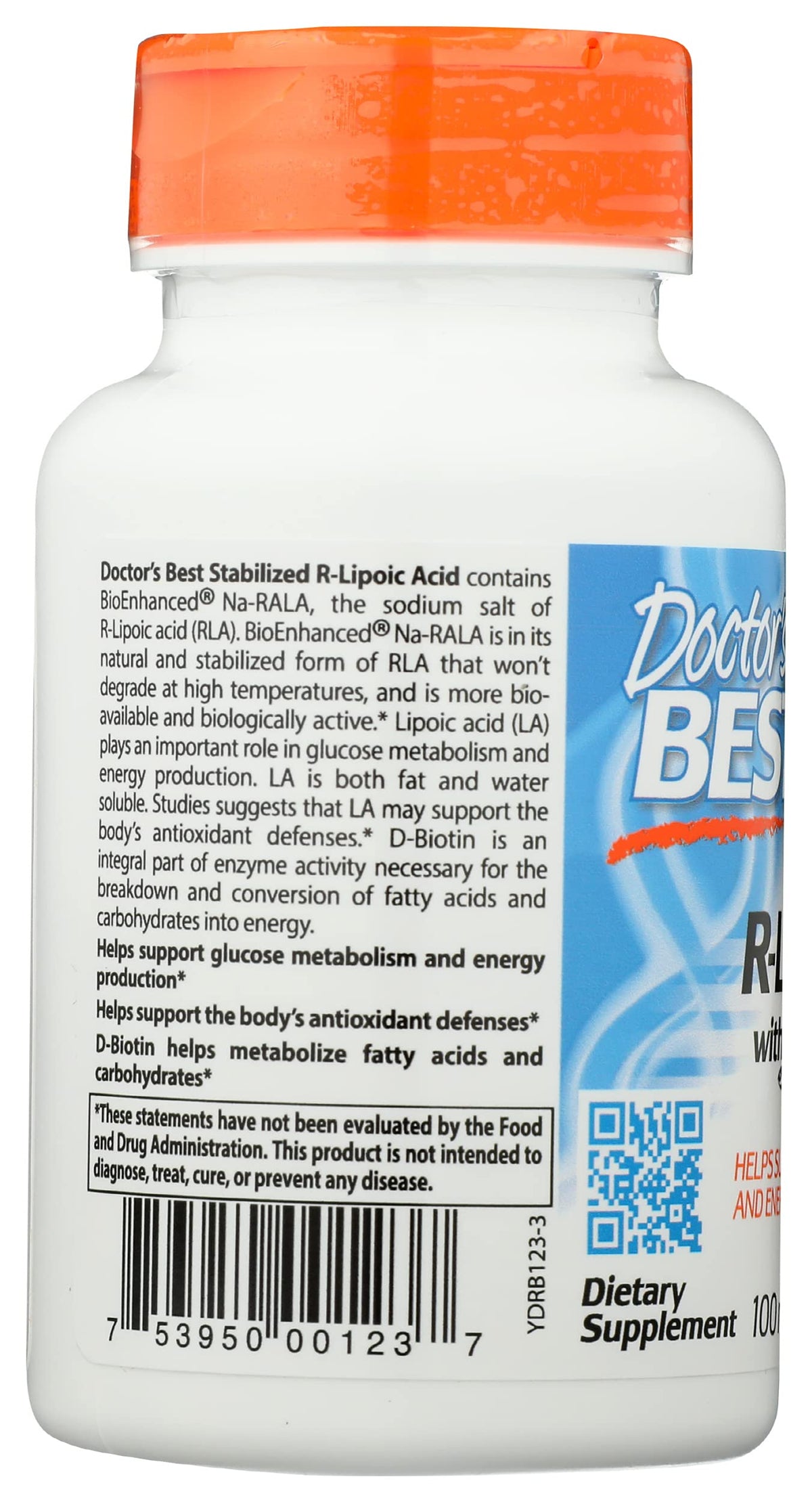 Doctor's Best Stabilized R-Lipoic Acid 100 MCG - 60 Vegetarian Capsules - image 4