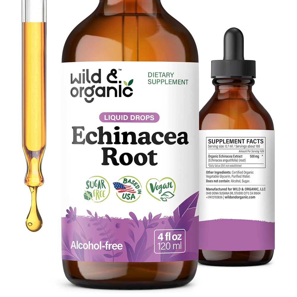 Wild & Organic Echinacea Drops - Organic Echinacea Tincture