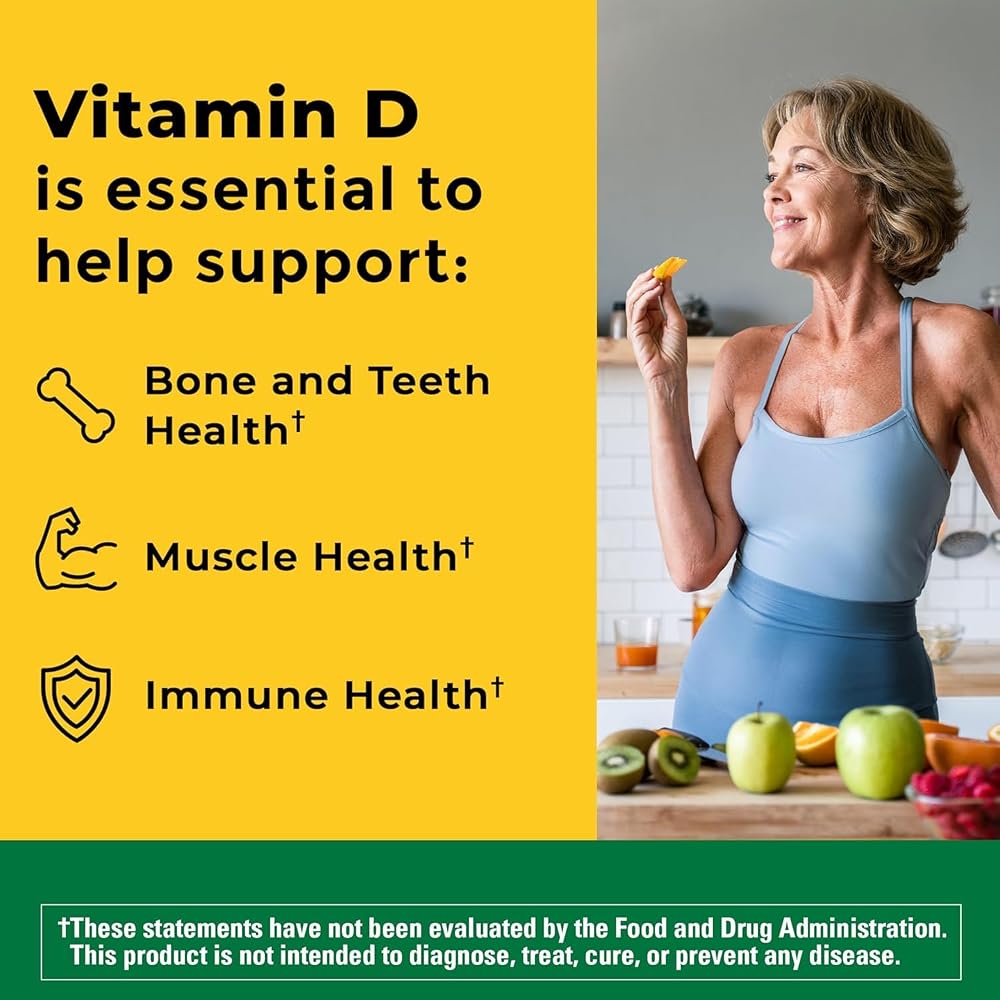 Nature Made Vitamin D3 2000 IU with Calcium - 100 Tablets - image 3
