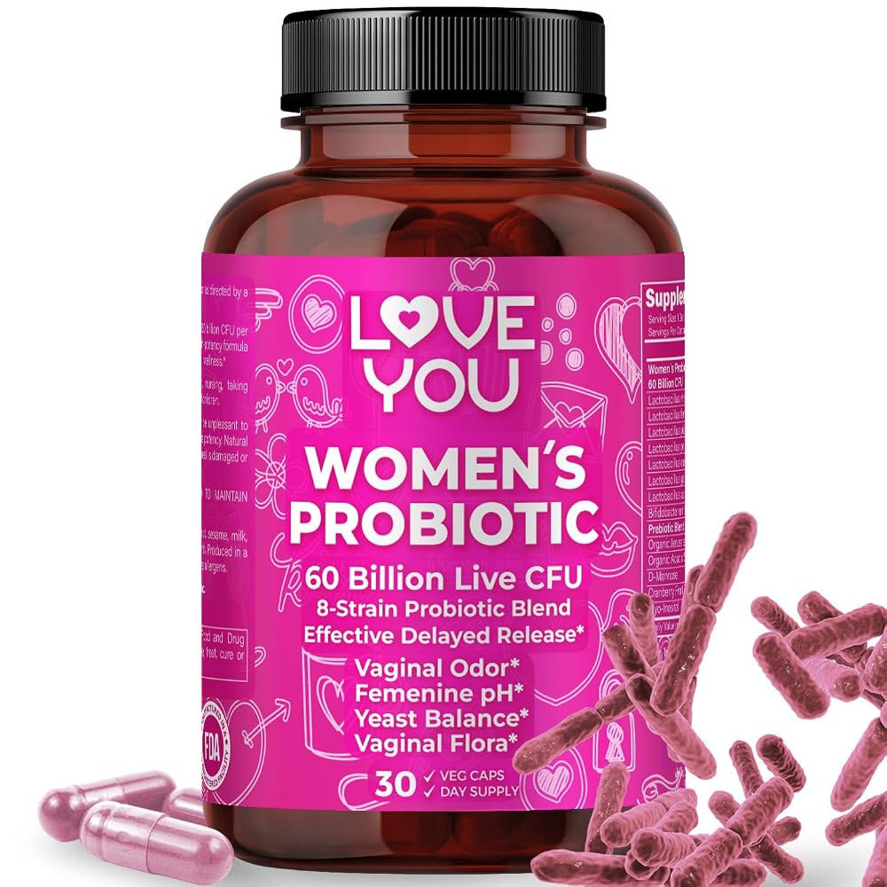 Love You Women's Probiotic 60 Billion CFU - 30 Vegetarian Capsules