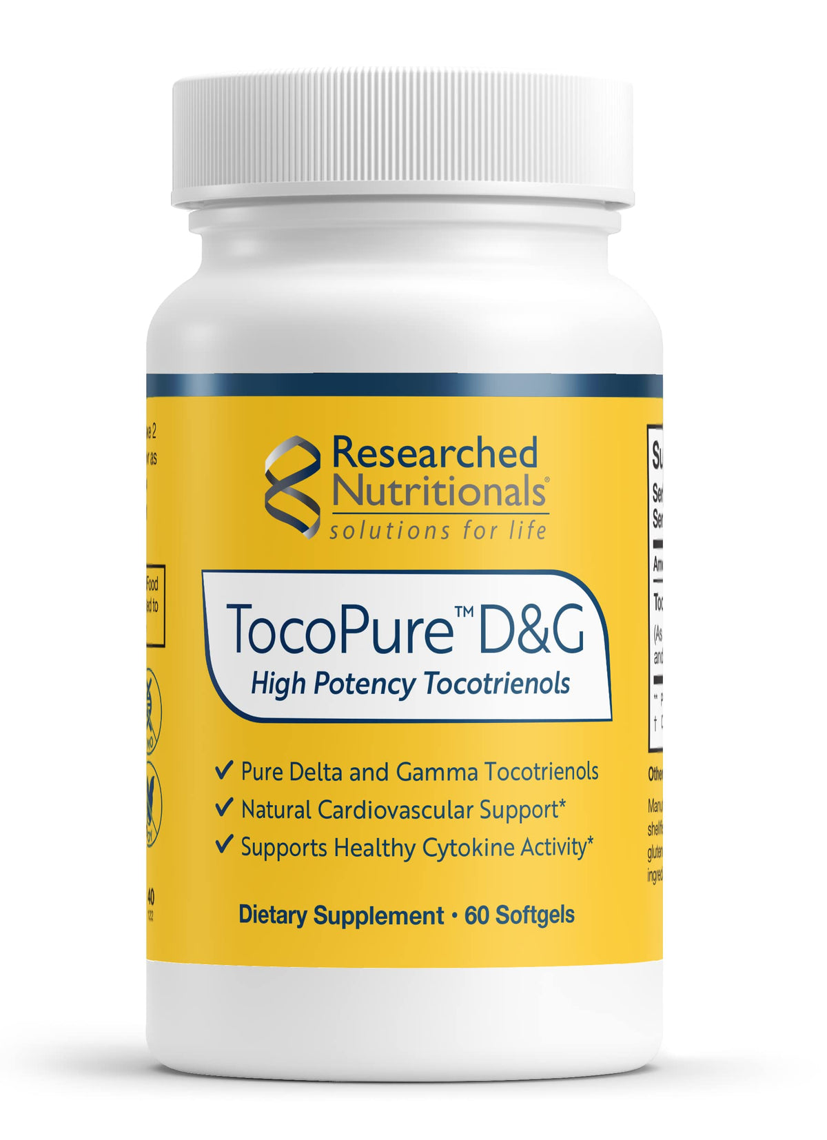 Researched Nutritionals TocoPure D&G Vitamin E Tocotrienols - 60 Softgels