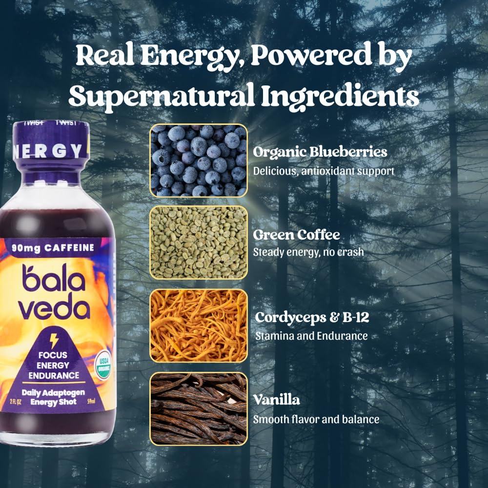 Balaveda Organic Wellness & Energy Shots Variety Pack