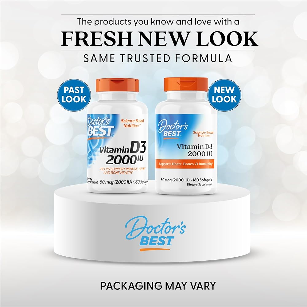 Doctor's Best Vitamin D3 2000 IU - 180 Softgels - image 2