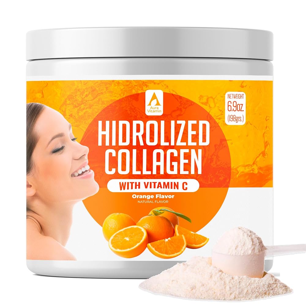 AV Orange Hydrolyzed Grass Fed Collagen with Vitamin C Powder - 198g