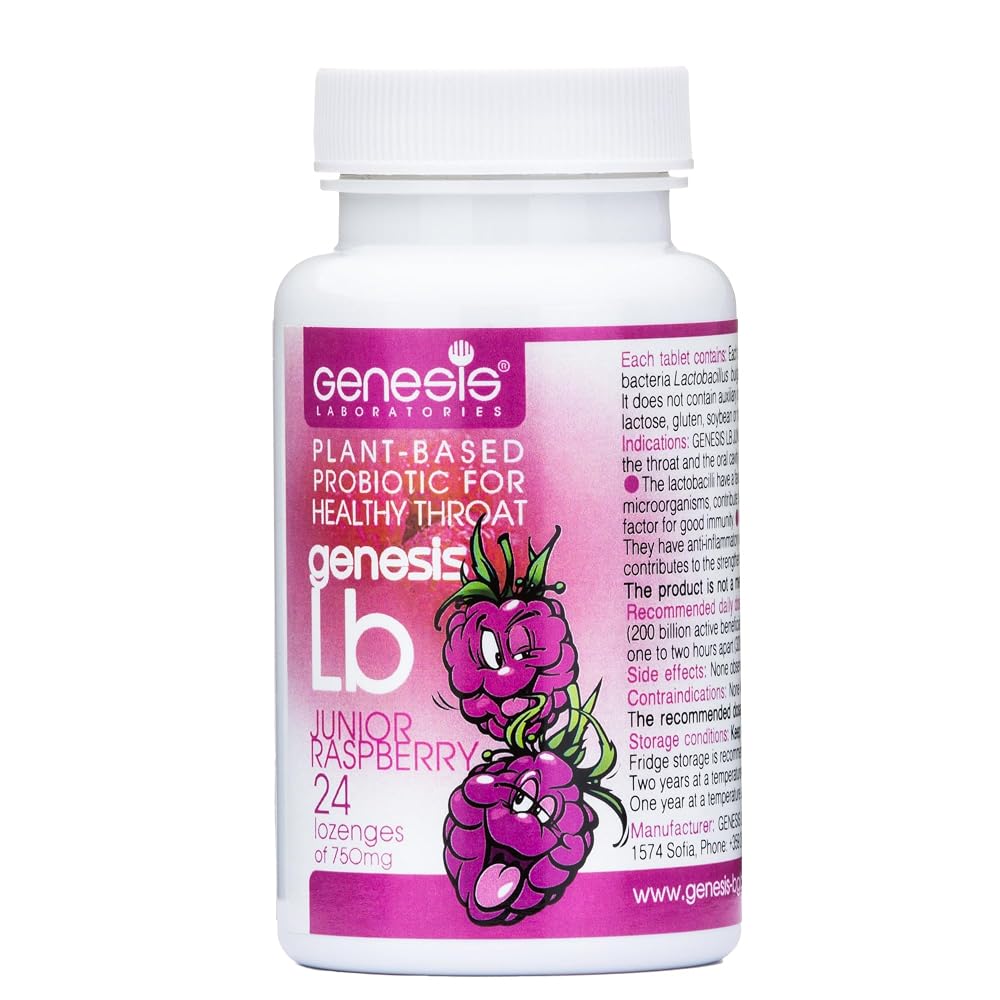 Genesis LB Junior Kids Probiotic Raspberry Lozenges - 24 Tablets