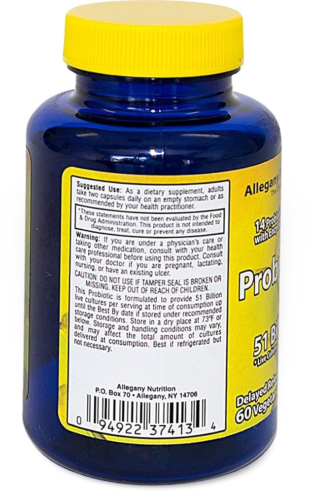 Allegany Nutrition Probiotic 51 Billion - 60 Capsules - image 3