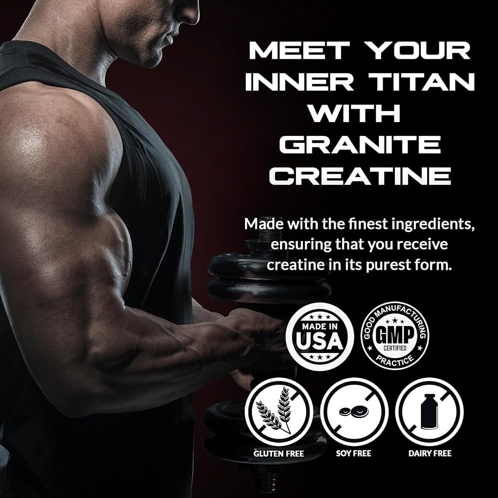 Granite Creatine Monohydrate Powder for Strength & Muscle - 80 Servings - image 8