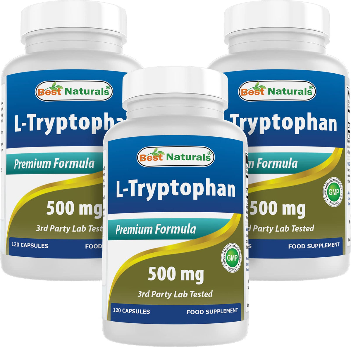 Best Naturals L-Tryptophan 500 mg - 360 Capsules