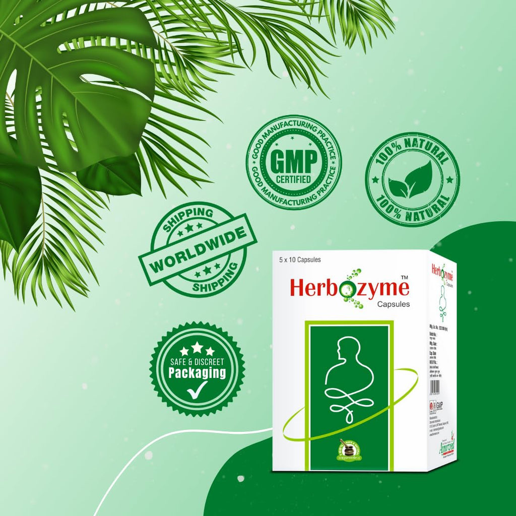 Ayurved Research Foundation Herbozyme Herbal Digestive Support - 200 Capsules - image 2