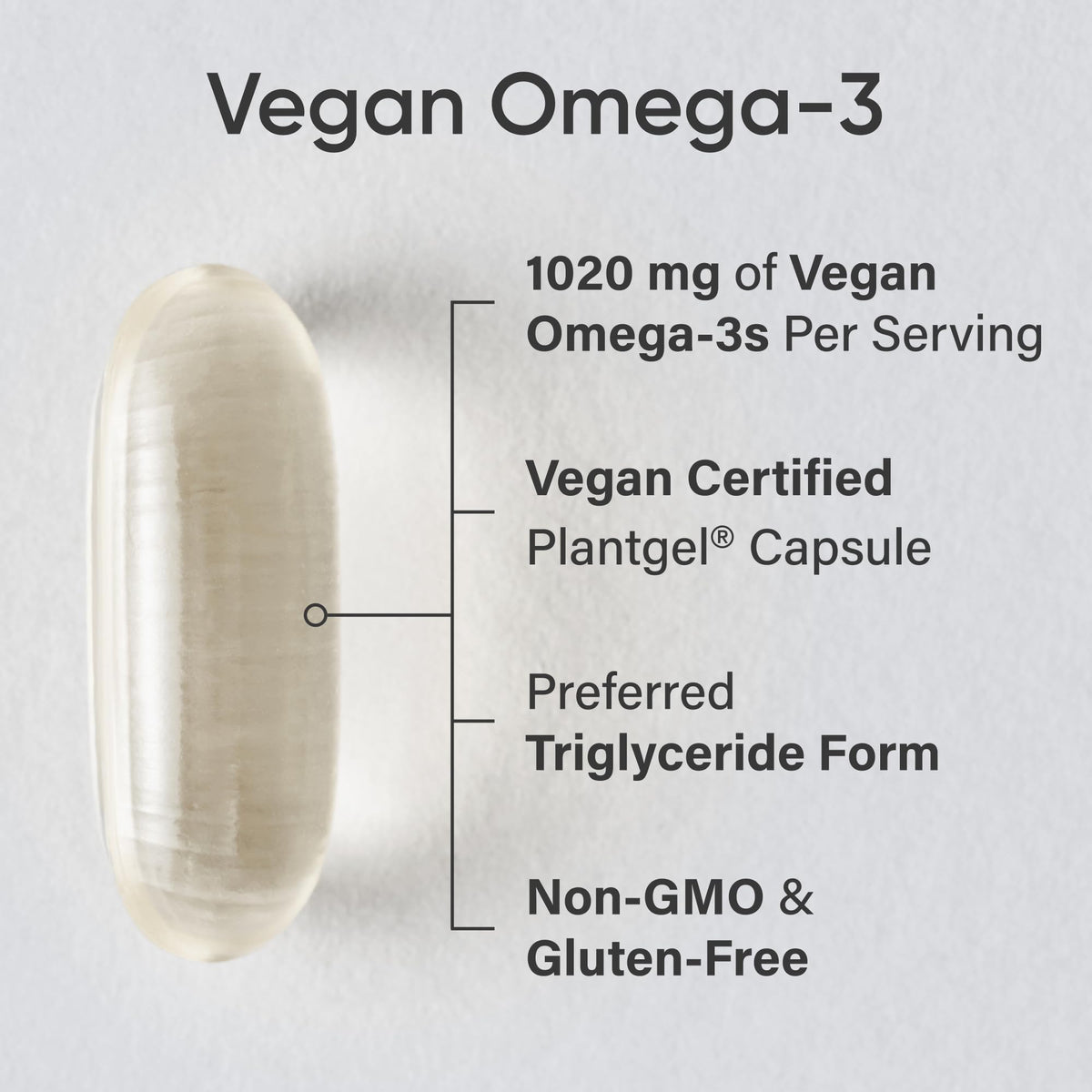 Sports Research Vegan Omega-3 Algae Oil 1020mg - 60 Softgels - image 2