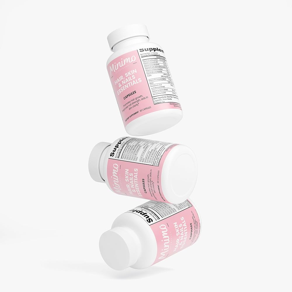 Minimo Nutrition Hair, Skin and Nails Essentials with Biotin - 60 Capsules - image 5