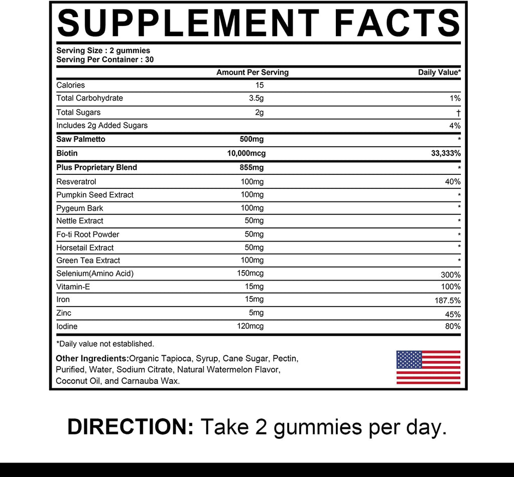 LILICARE DHT Blocker Gummies Hair Growth Supplement
