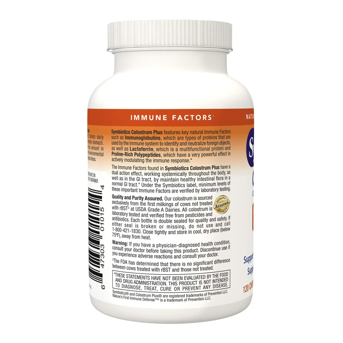 Symbiotics Colostrum Plus Chewables Immune Support - 120 Tabs - image 3
