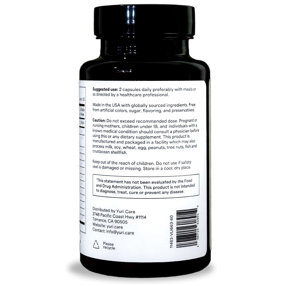 Yuri Care Uric Acid Support Capsules with Celery Seed & Tart Cherry - image 8