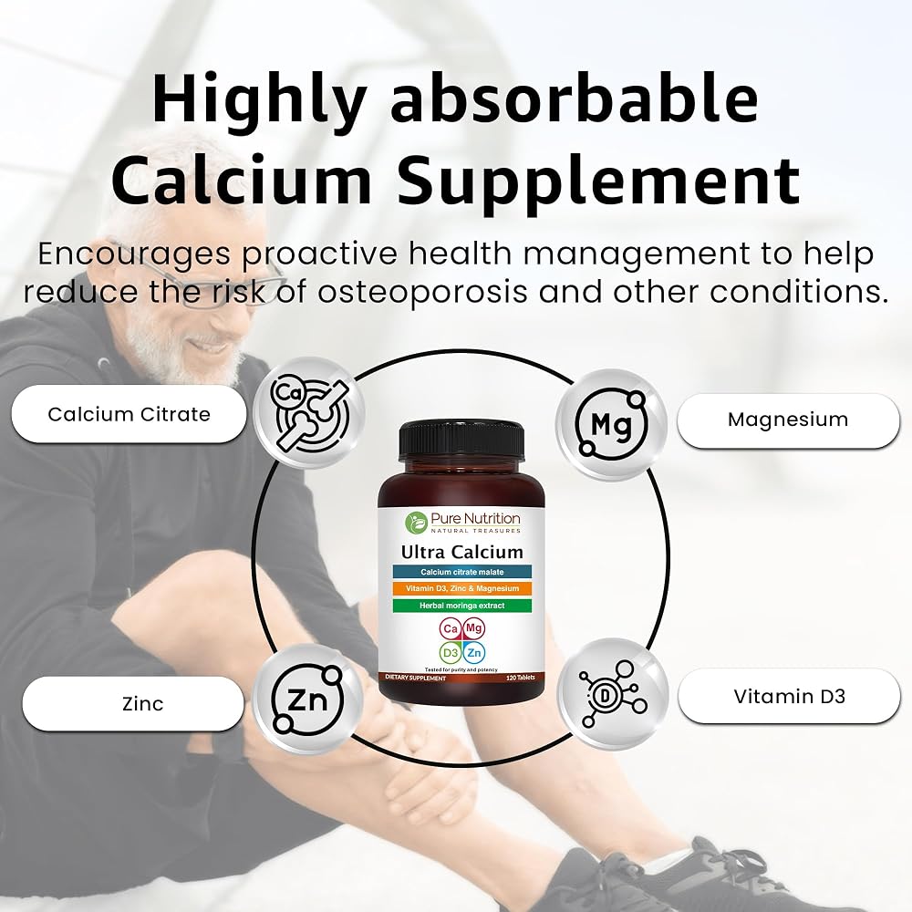 Pure Nutrition Ultra Calcium 1000mg with VIT D3 + K