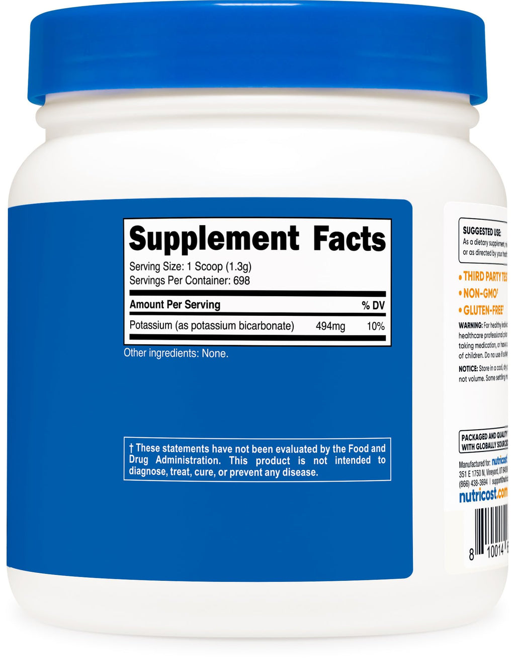 Nutricost Potassium Bicarbonate Powder