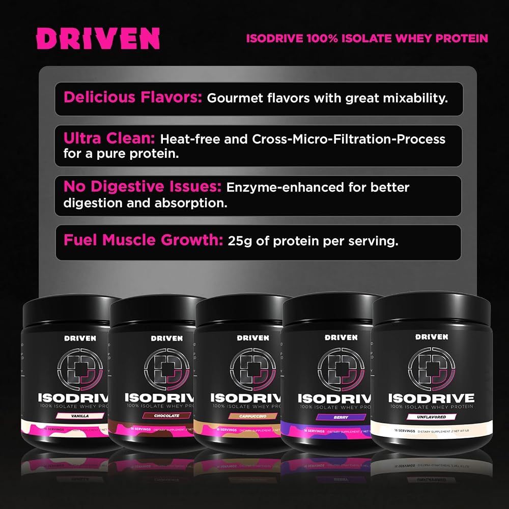 Driven Nutrition IsoDrive Premium Whey Isolate - 1 lb - image 3