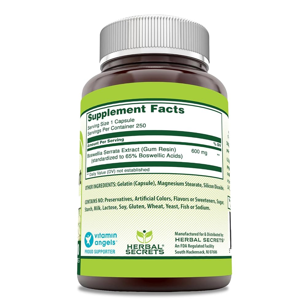 Herbal Secrets Boswellia Serrata Extract (65% Boswellic Acids) 600 mg