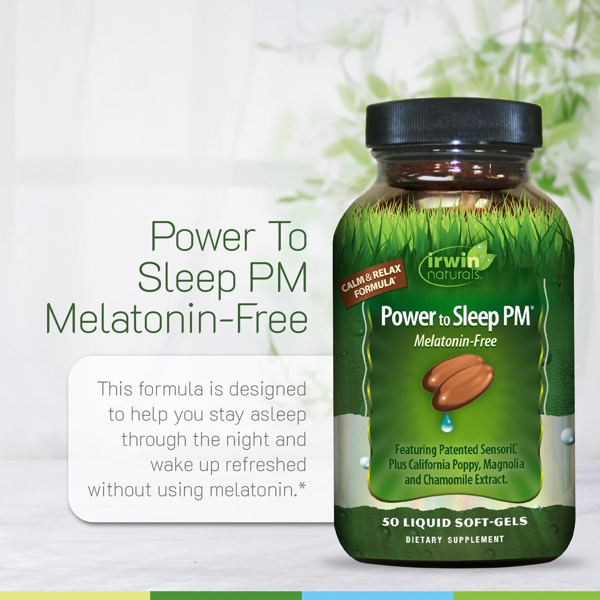 Irwin Naturals Power to Sleep PM Melatonin-Free Sleep Support - 50 Softgels - image 5
