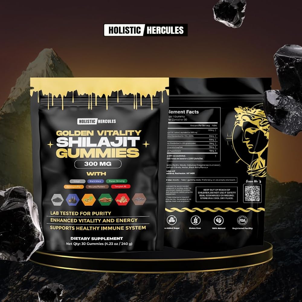 Holistic Hercules Himalayan Gold Shilajit Gummies - 30 Count - image 5