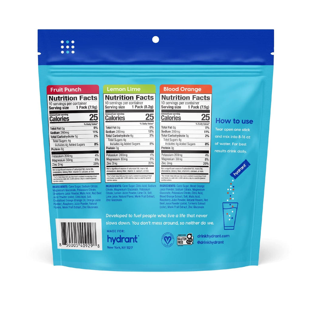 Hydrant Hydration Powder Variety Pack - 30 Packets - image 2