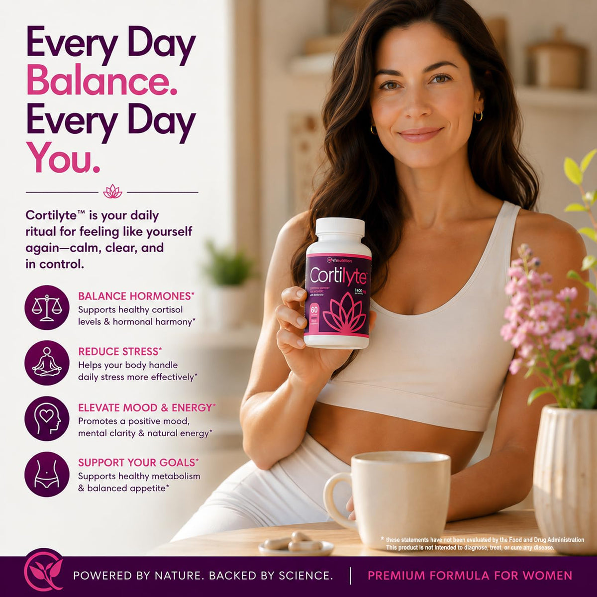 VH Nutrition CortiLyte Ginkgo Biloba Brain Support - 60 Capsules - image 3