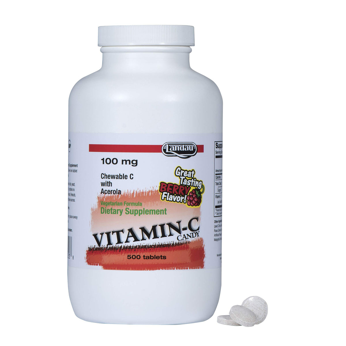 LANDAU Vitamin C Chewable 100 mg - 500 Tablets