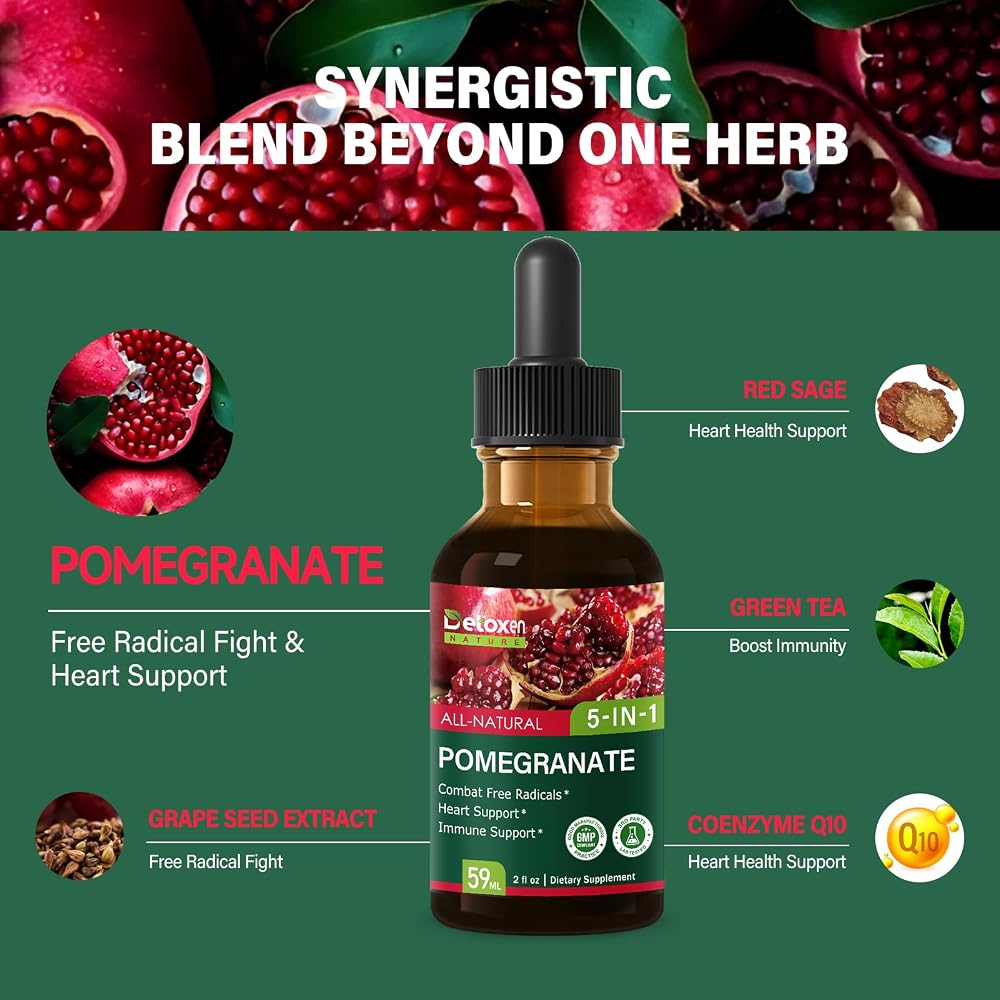 DetoxenNATURE Pomegranate Extract Liquid Drops.