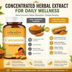 VEDIKROOTS Curcumin Capsules - Antioxidant Properties