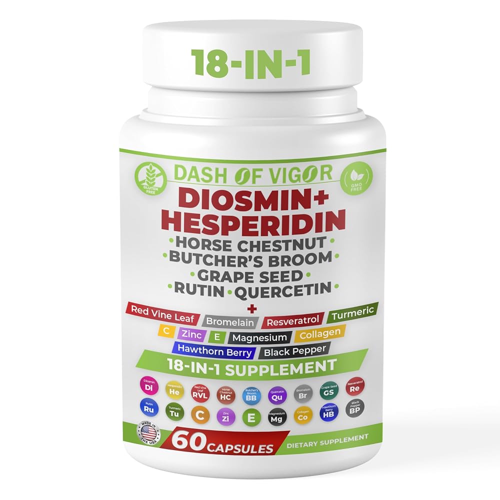 Dash of Vigor 18-in-1 Diosmin Hesperidin Supplement - 60 Capsules