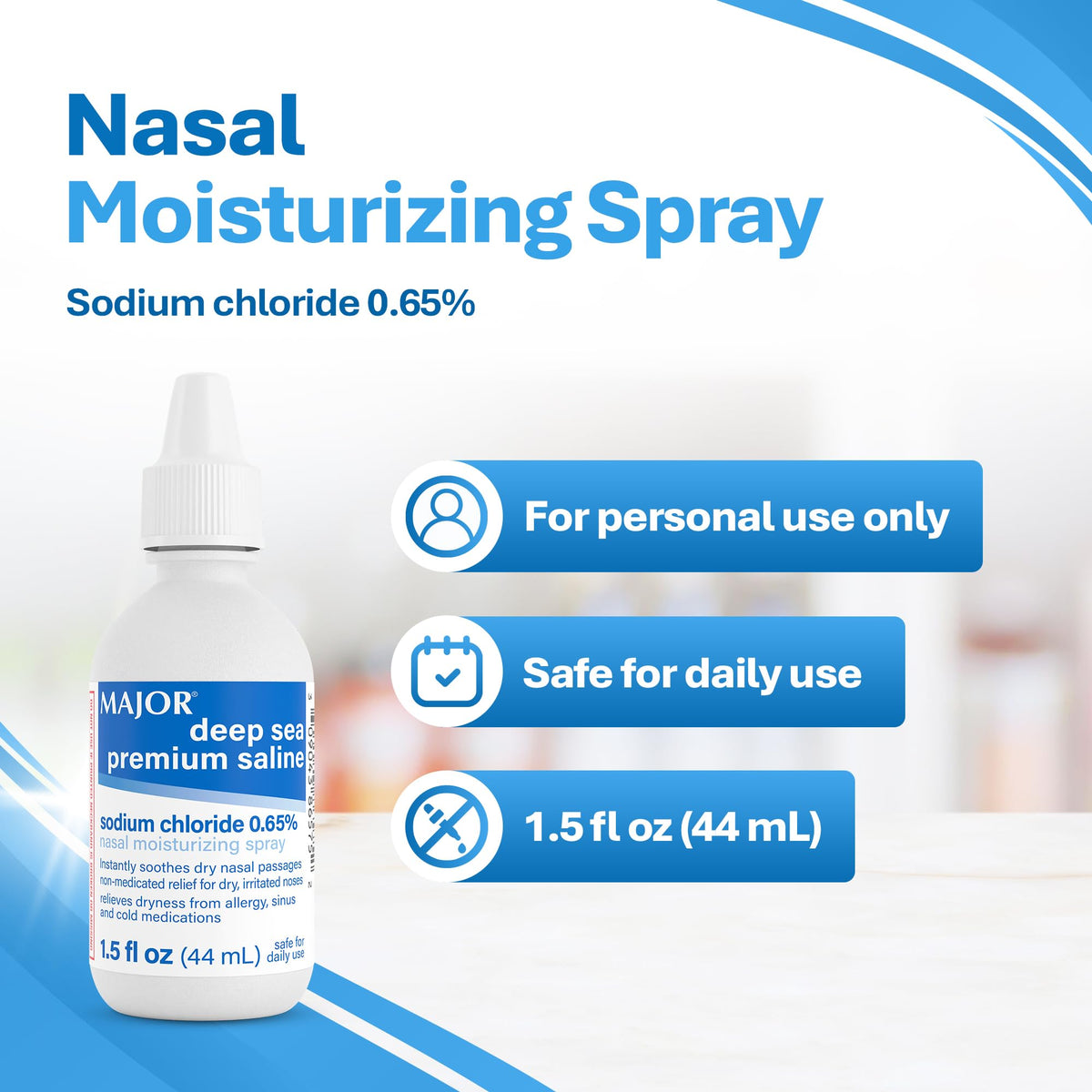 MAJOR Deep Sea Premium Saline Nasal Moisturizing Spray - 3 Pack - image 4