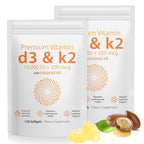 Daiasns D3 K2 Vitamin 10000 IU - 240 Virgin Coconut Oil Softgels