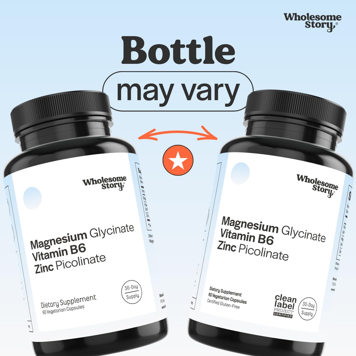 Wholesome Story Zinc Picolinate & Magnesium Glycinate with B6 - 60 Capsules - image 2