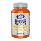 NOW Sports Sustained Energy Caffeine - 90 Vegetarian Capsules