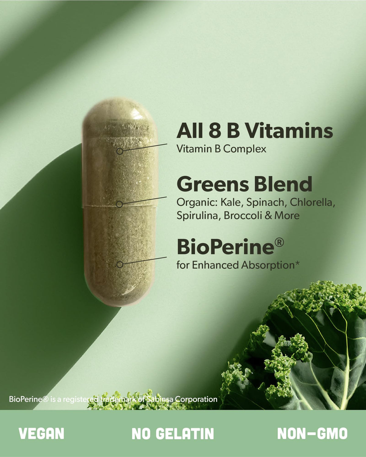 sapling Vegan Vitamin B Complex Whole Food Blend - 60 Capsules - image 4