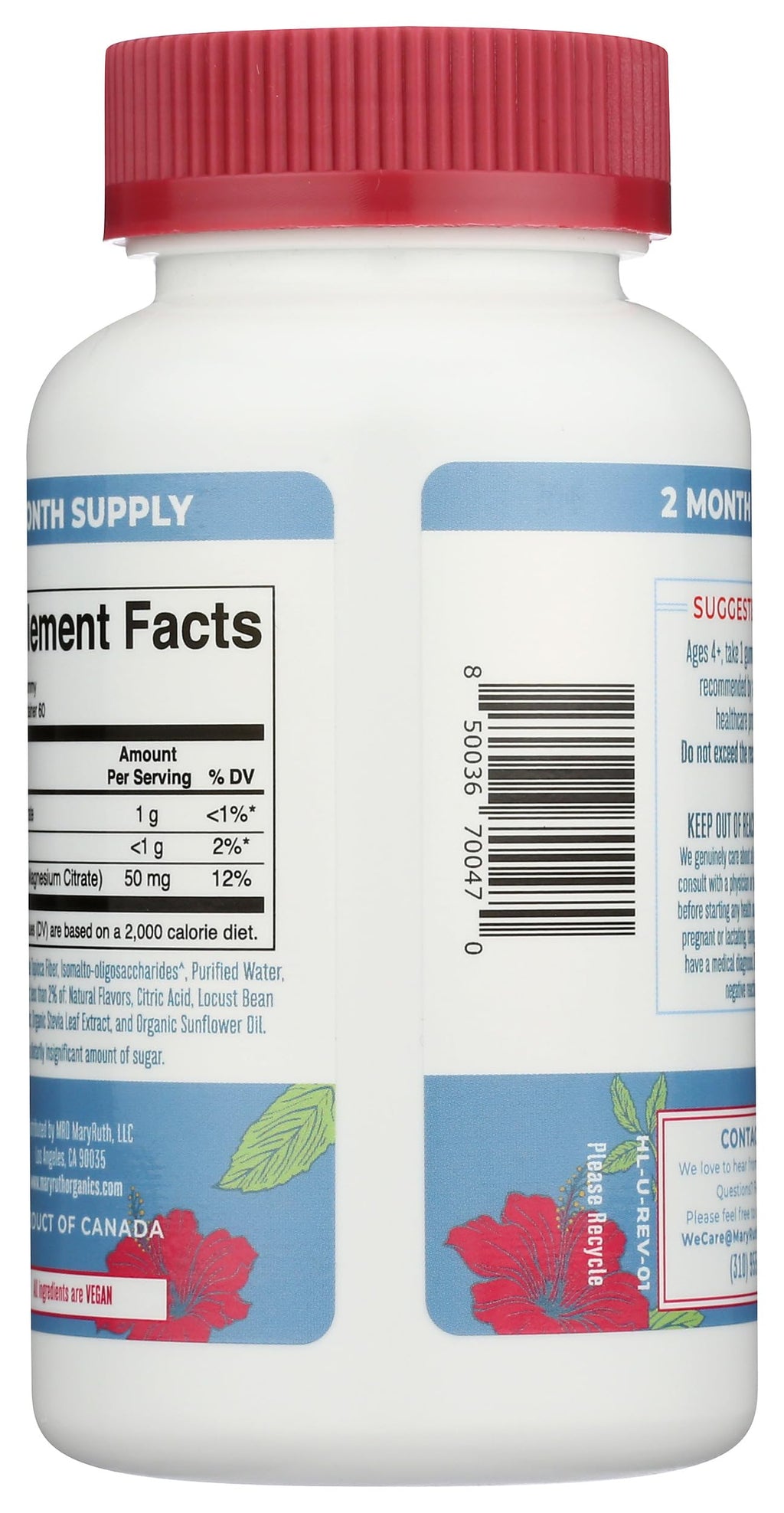 MaryRuth's Magnesium Calm Gummies 50mg - 60 Gummies - image 4