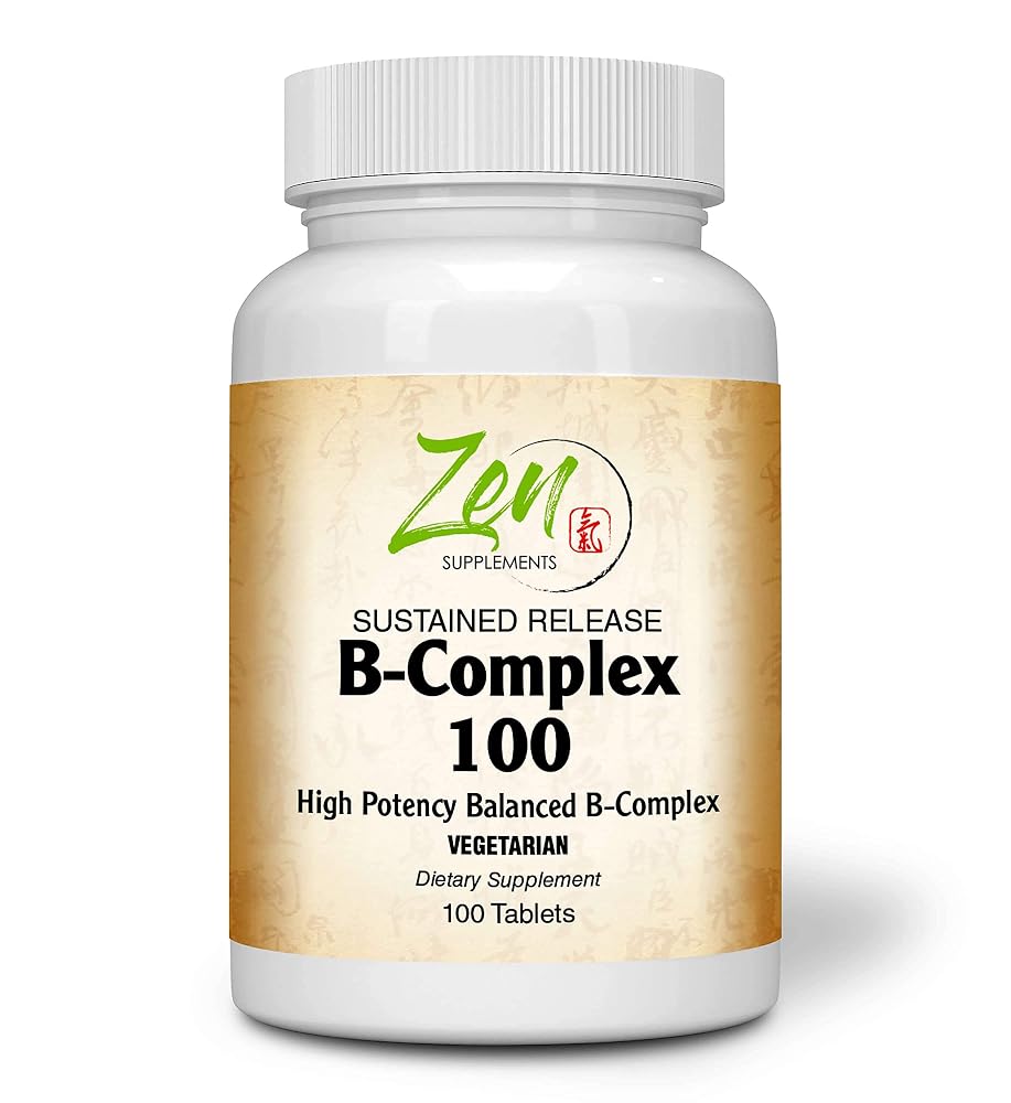 Zen Supplements B-Complex Vitamin - 100 Sustained-Release Tablets