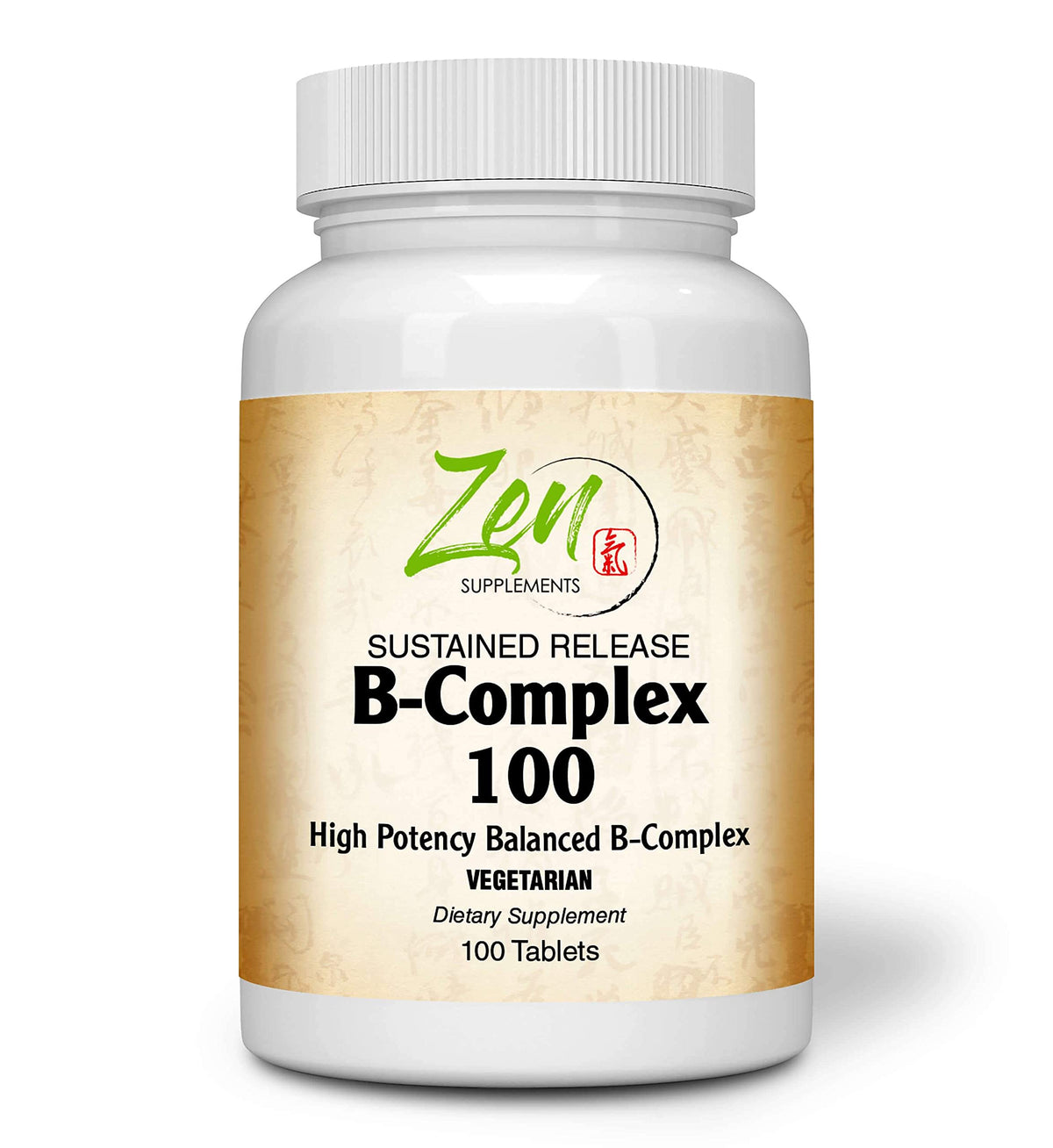 Zen Supplements B-Complex Vitamin - 100 Sustained-Release Tablets