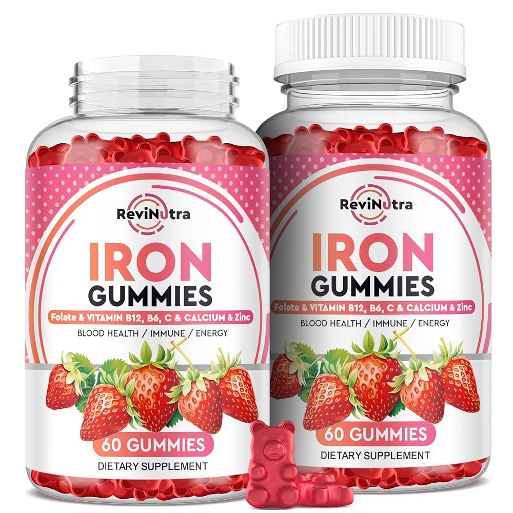 ReviNutra Iron Gummies,Iron Supplement for Women, Men & Kids-Futi-G1-1